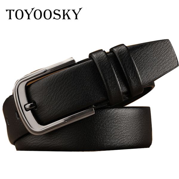 

2018 new leather belts for men luxury strap brand male vintage fancy jeans designer business belt men toyoosky, Black;brown