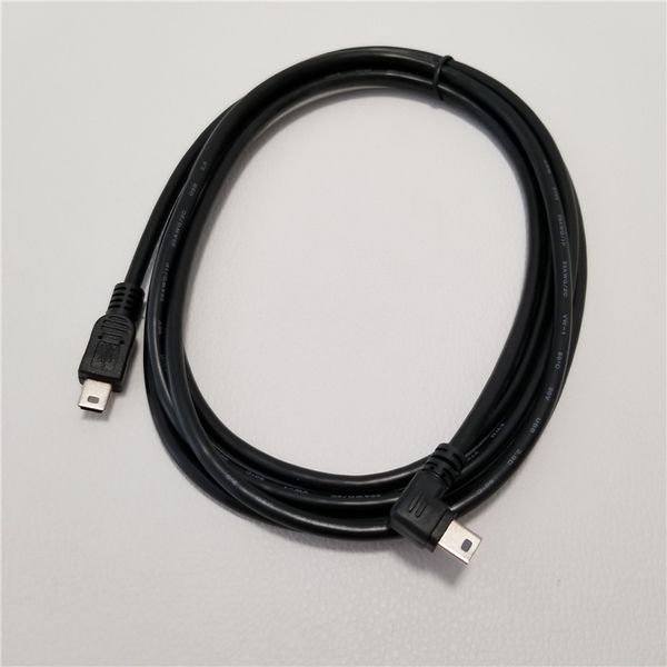 

100pcs/lot elbow usb data cable mini usb double male to male t-port data line car line 2 m 2.0 usb cable