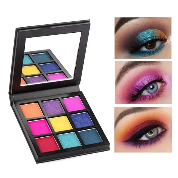 

glitter eyeshadow palette 9 color pressed shimmer matte eye shadow makeup cosmetic longlasting eye palette for beauty