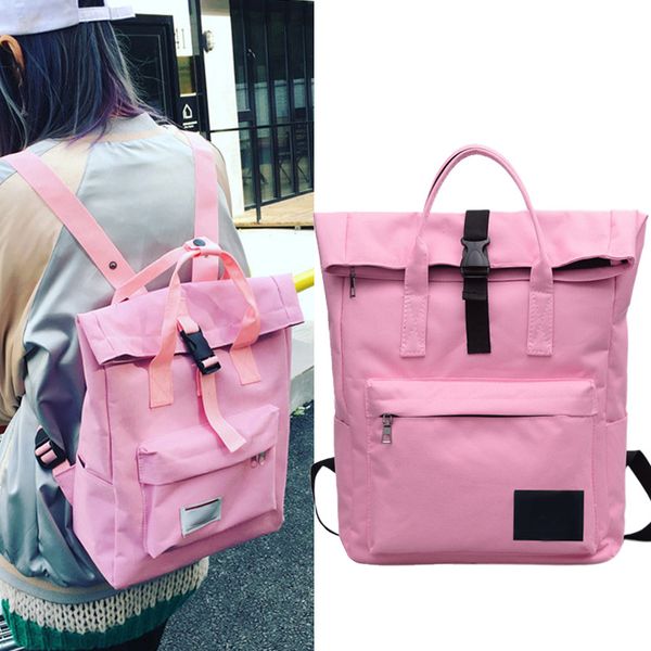 

women men couple backpack school bag canvas fashion buckle for travel books student new
