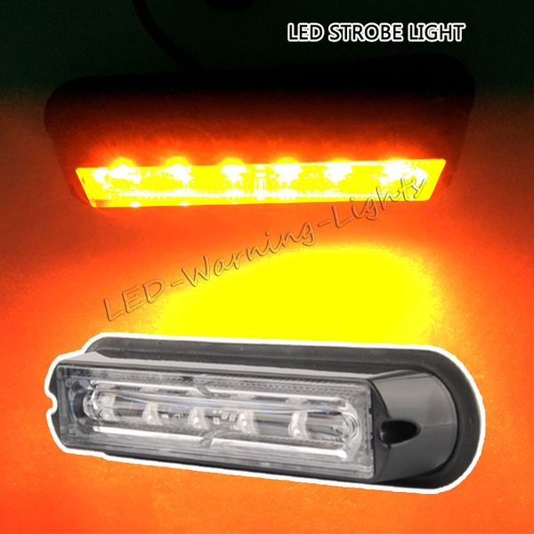 

50pcs 6inch 6w led truck strobe light emergency signal warning lamp for offroad pickup truck jeep wrangler tj jk safety beacon light