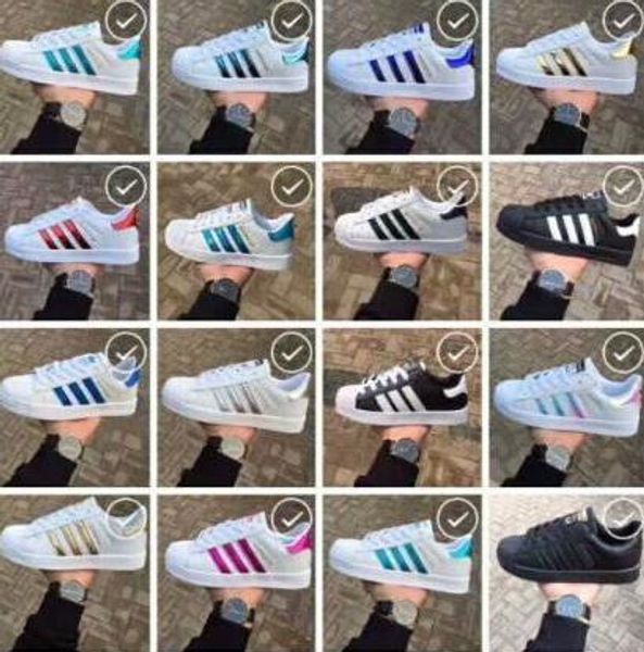 

spring and autumn fashion men women original superstar super shoes golden size 36-44 skateboarding shoes flat shoes, Black