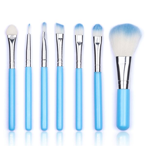 

2018 7pcs/set mini makeup brush set professional make up brushes eyebrow eyeliner powder brushes tools pink/black/green/blue color