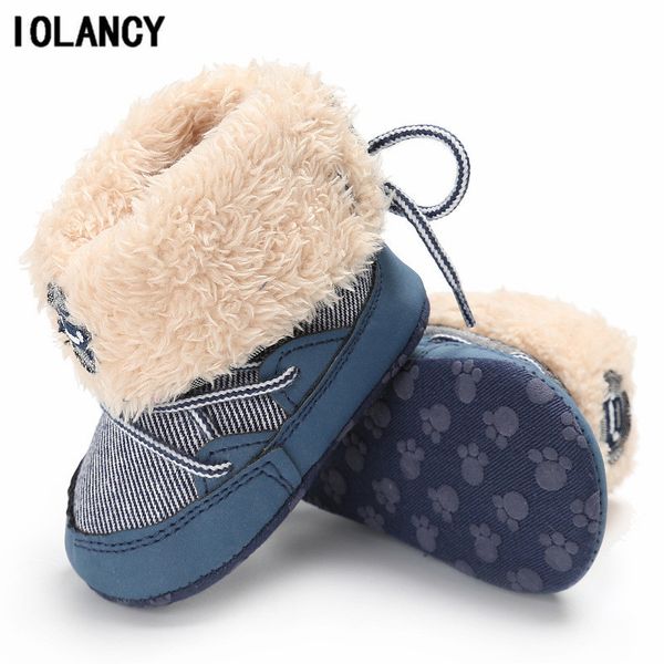

0-1 years new winter warm newborn baby boys girls shoes for infant toddler cotton soft soled anti-slip snow boots booties bs070, Black;grey