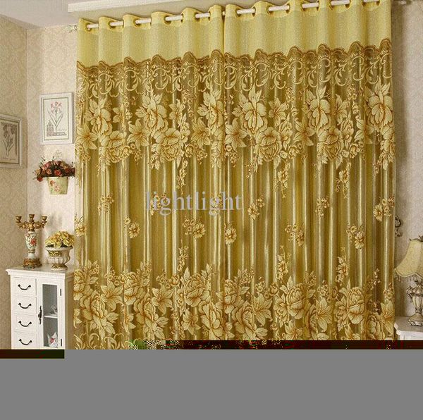 

wholesale,135x250 cm 100% polyester organza with crewel emboridery window curtain with rod pocket ,2pcs/lot ing