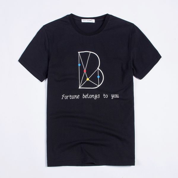 

e-baihui 2021 china factory summer wholesale rubber printing letter logo short sleeve t shirt, White;black