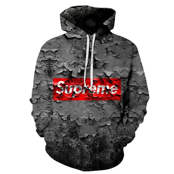 

2018 new 3d hoodie fashion brand hoodie sweatshirt, letter printed autumn winter coat, Black