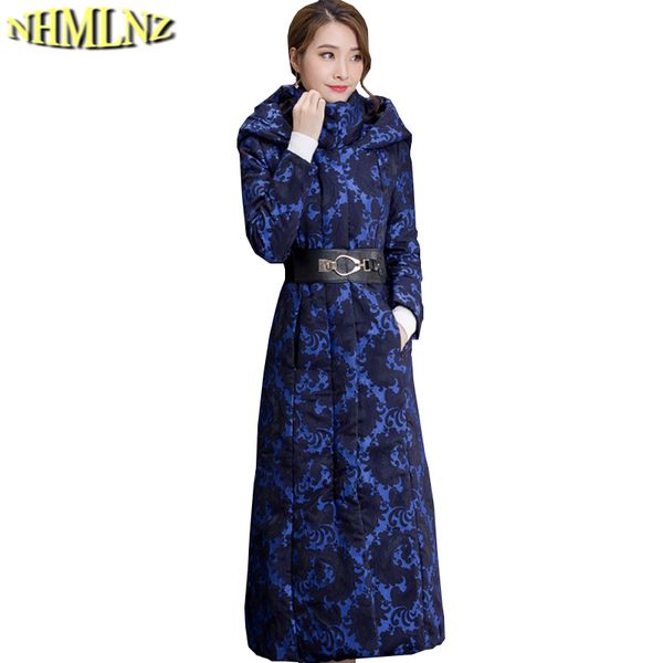 

long parkas female winter new hooded down cotton jacket women fashion warm large size wadded jacket women slim tn031, Black