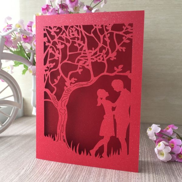 laser cut tree pattern invitations card romantic wedding decor banquet party supplies blessing card lover gift make greeting card make greeting cards make greeting cards