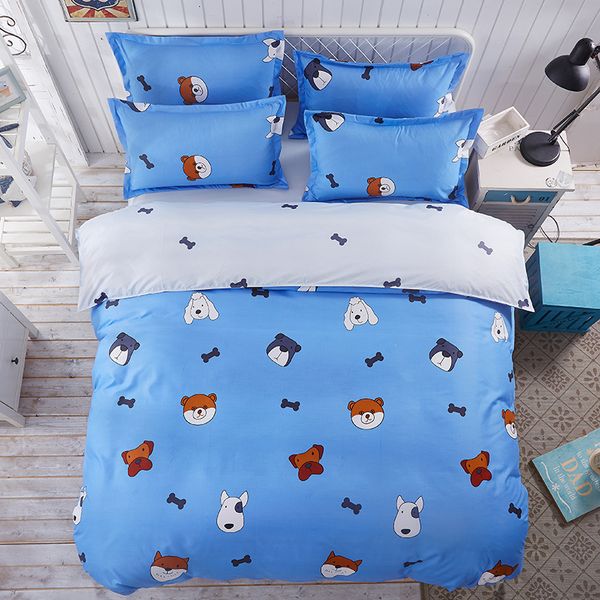 

myru home textile cartoon dog 4pcs bedding sets children's beddingset bed linen duvet cover bed sheet pillowcase/bed set