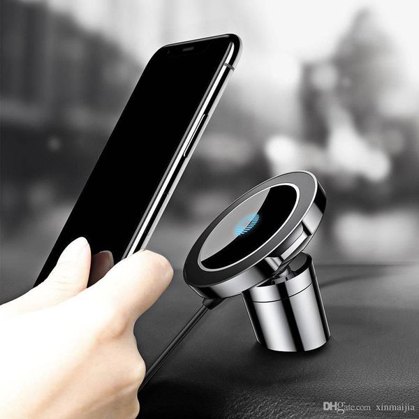 Fashion Car Mount Holder Qi Wireless Charger Fast Wireless Charging Magnetic for Mobile Smart Cell Phone