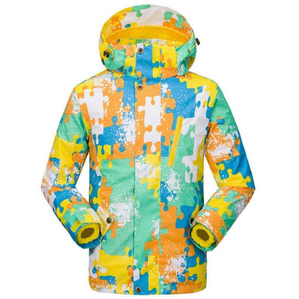 

winter two piece children camouflage thermal snowboarding jackets waterproof skiing coats hooded zipper outdoor sport jackets