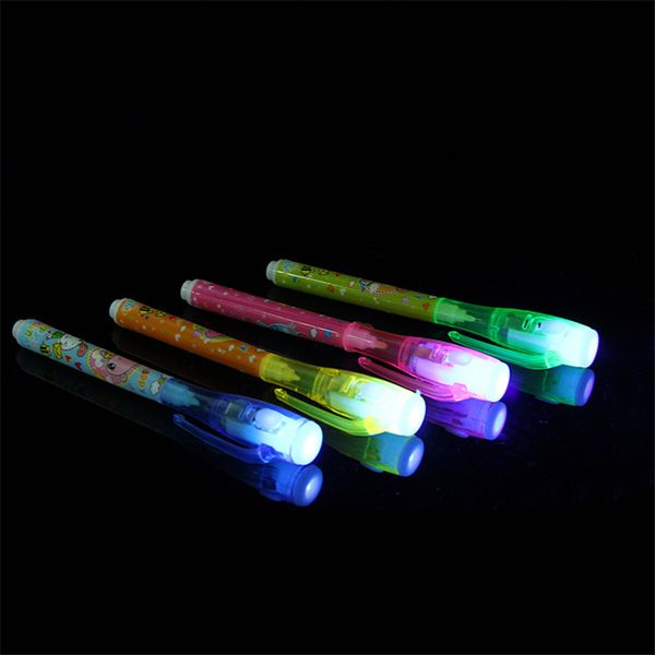 

new 2 in 1 magic uv black light creative combo stationery pen with invisible ink the office of papelaria material escol, Black;red