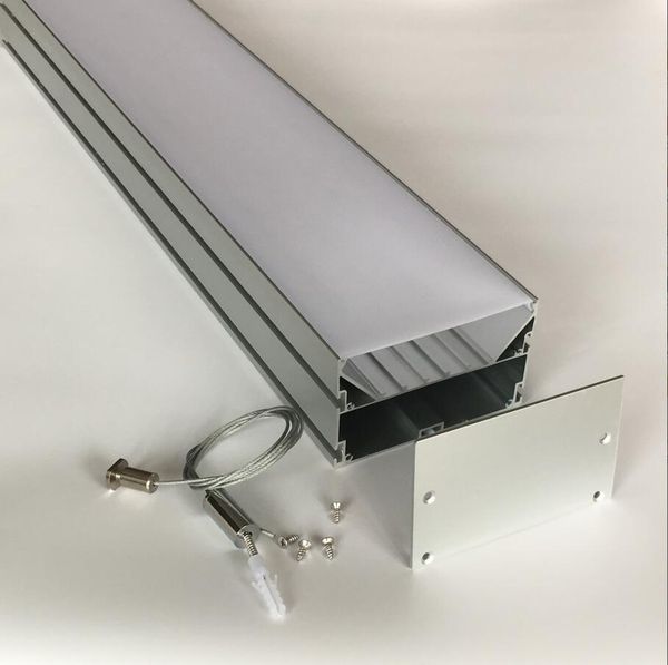 Neues patentiertes lineares Licht, breites Aluminium-LED-Profil, dünneres LED-Aluminium-Strangpressprofil mit PC-Abdeckung sowie Endkappen und Clips