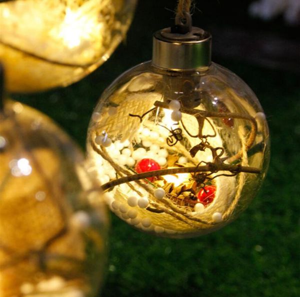

transparent glowing christmas ball christmas tree ornament baubles with lights xmas kids gifts for home decoration dia 8cm