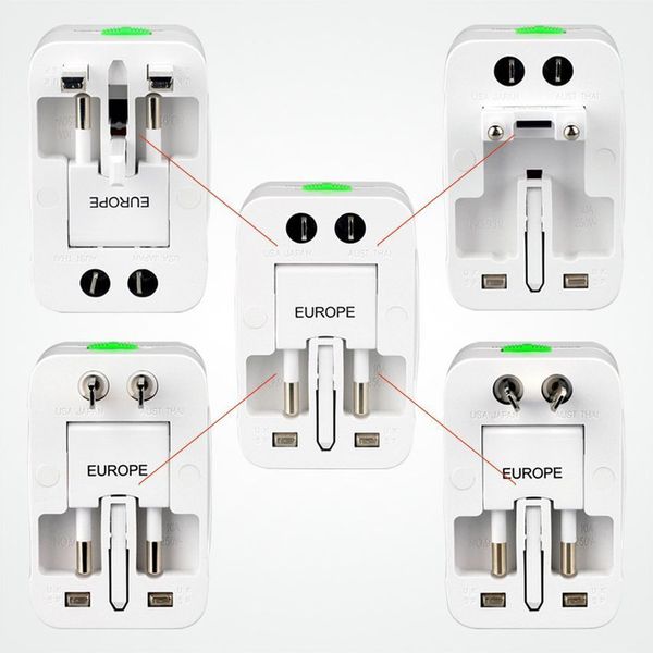 Global Travel Abroad Conversion Socket Plugs Adapter Multifunzione universale US / AU / EU / UK Plug Travel Power Socket Converter 50 pz / lotto