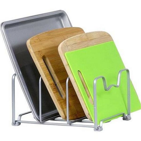 

wholesales 2 pcs kitchen cabinet pantry and bakeware organizer rack holder 3-compartment rack
