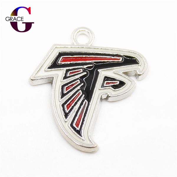 

enamel football team sport charms hanging dangle charms for women bracelet bangle necklace pendant diy jewelry, Bronze;silver