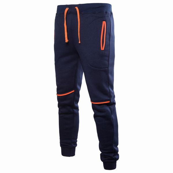 

brand mens jogger pants men fitness bodybuild cotton sweatpants straight casual elastic workout skinny trousers jogger pants, Black