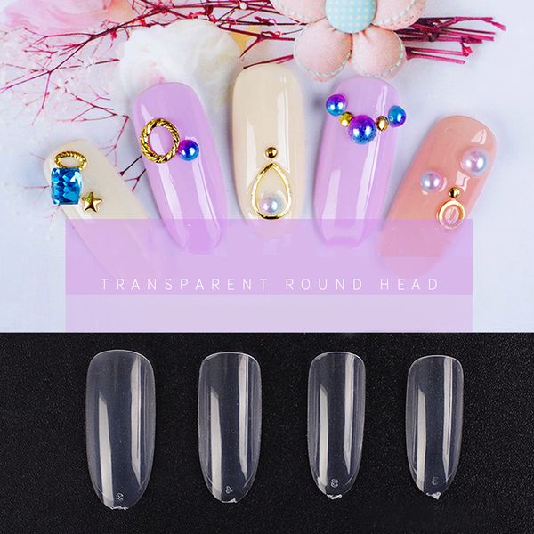 

50pcs tips false nail clear natural white false point french acrylic uv gel nail tips art decoration diy acrylic nails, Red;gold