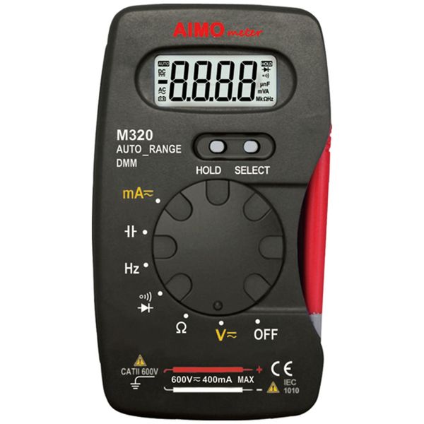 Freeshipping M320 LCD-Digitalmultimeter im Taschenformat DMM Frequenz Kapazität Strom Widerstand Diode Messgerät Daten halten Auto Range