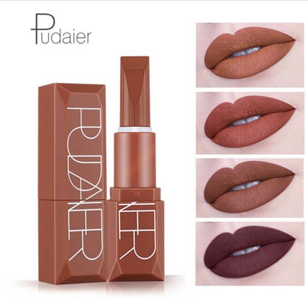 Pudaier Rich Vitamin E Matte Lipstick Moisturizer Nude Makeup Pumpkin Color Batom Lip Tint Eat Earth Tones Lipstick Maquiagem