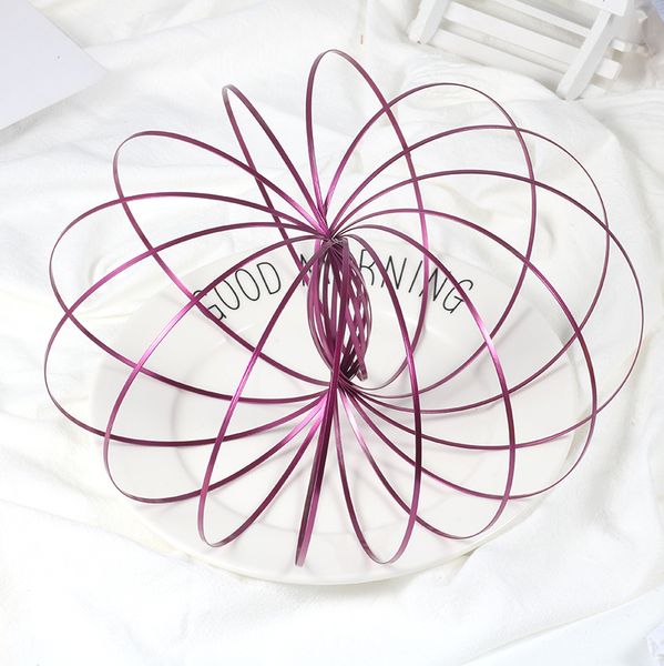 

8 colors flow toys arm slinkey toy flow rings kinetic spring bracelet science educational sensory interactive cool toys