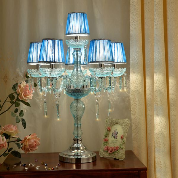 

new styl l room table lamp wedding props art crystal lamps luxury desk lights for living lighting fixtures nordic table light