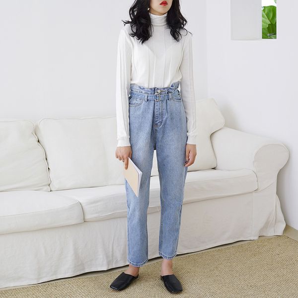 

vintage denim capri female mom boyfriend jeans with high waist jeans for women's large sizes blue harem pants