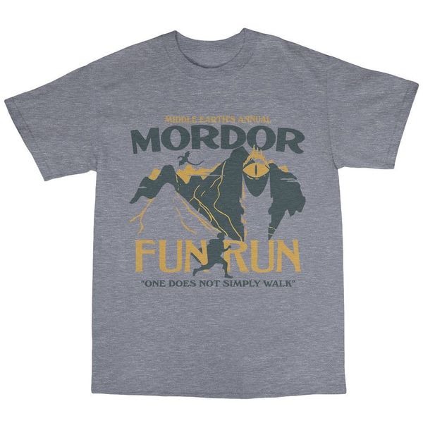 Mordor Middle Earth Fun Run T Shirt Cotton Tolkien T Shirt Men