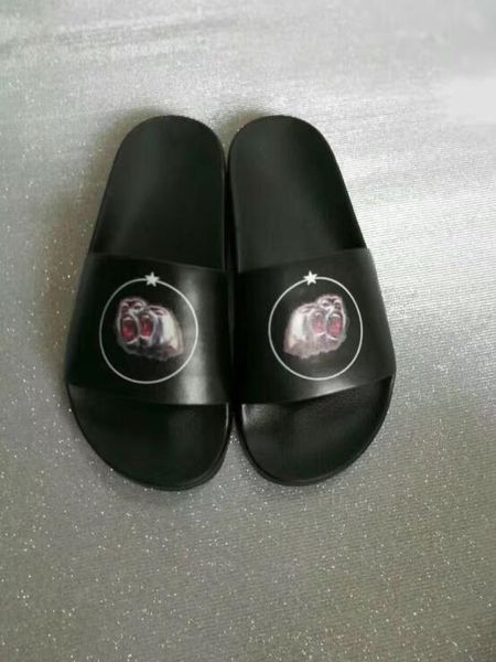 

2018 fashion french style men women sandals animal prints designer sandals size eu35-45, Black