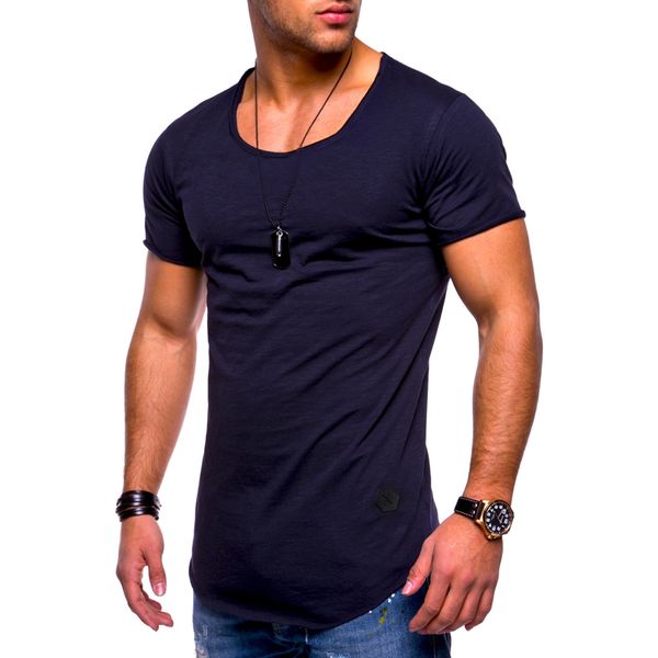 

men t shirt summer 2018 fashion trends mens clothing solid o-neck casual tee shirt fashion wild short-sleeved t-shirt, White;black