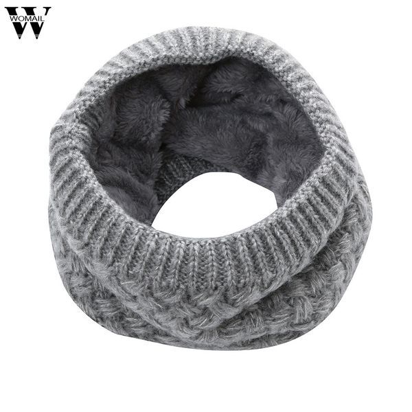 

winter boy's girl's knitted circle wool scarf shawl wrap winter warm collar scarf wome bufanda thickness knitted collar