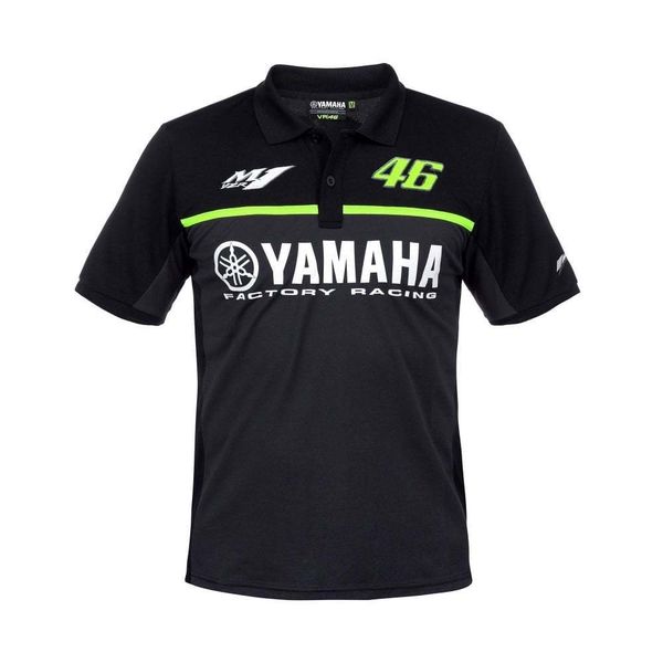 

Черный хлопок Moto GP для Yamaha Team Polo рубашка мужская футболка