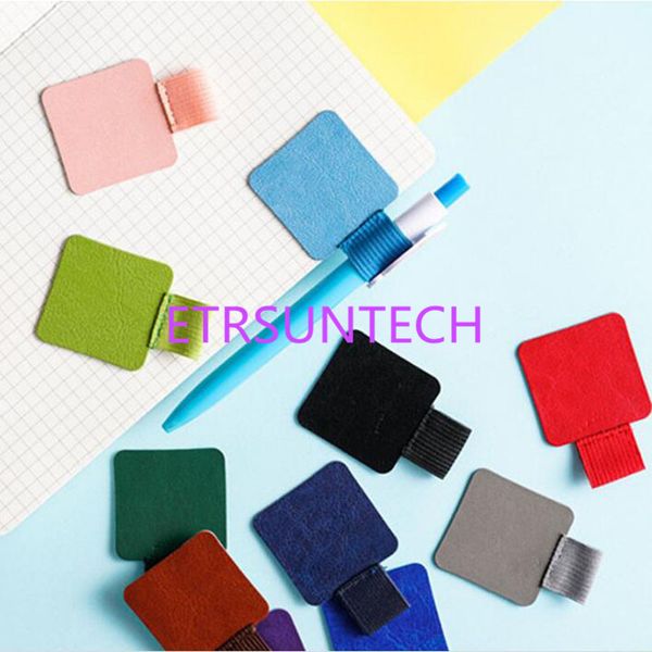 

Colorful elf adhe ive pu leather pen holder clip pencil ela tic loop for notebook journal clipboard qw7616