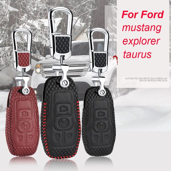 

smart key keyless remote entry fob case cover with key chain for ford mustang