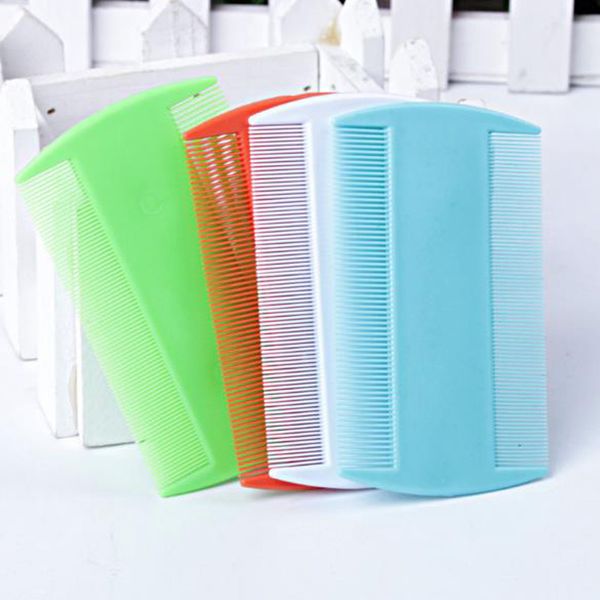 New Colorful Plastic Double Sided Nit Comb Fine Dense Tooth Head