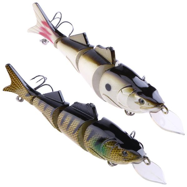 1pc 39g 17cm Pesca di pesci Minnow 4 segmenti Grandi esche finte Crankbait Occhio 3D Esca da pesca artificiale Richiamo attrezzatura Pesca