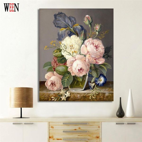 

ween digital elegant flower painting by numbers diy wall oil painting coloring cuadros decoracion pictures acrylic canvas art