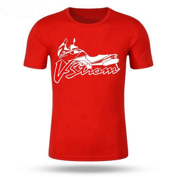 

fashion men's t shirt suzuki v-strom dl 650 motorsport team logo t-shirt men cotton short sleeve tshirts tees, White;black