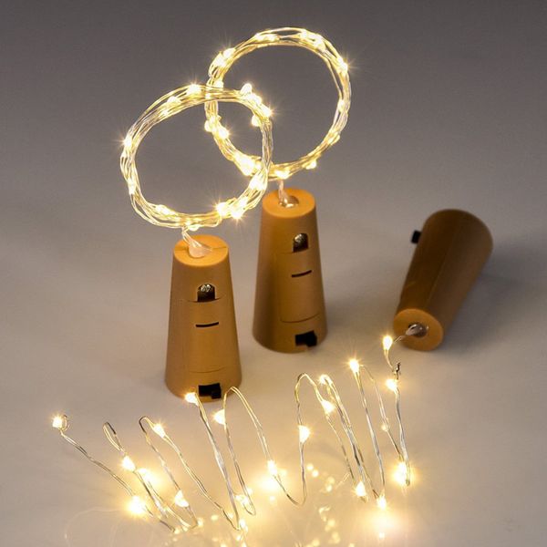 

wire led string lights fairy garland bottle ser copper for glass craft new year wedding christmas bar club decoration 1m 2m silver