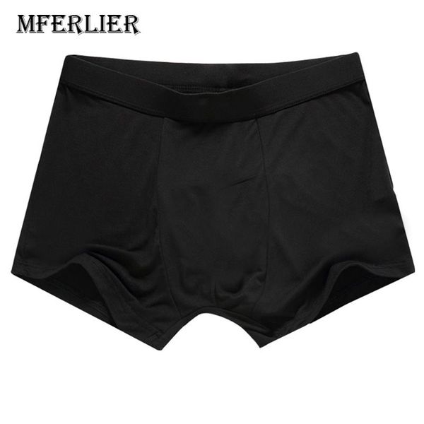 

plus size men boxer shorts weight 75-140kg 3xl 4xl 5xl 6xl breathable large size elasticity underwear, Black;white