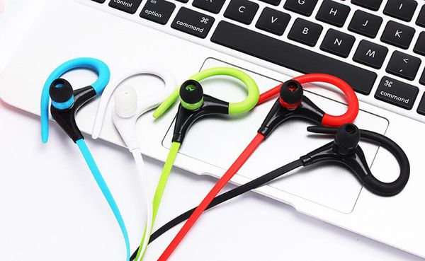 

Bluetooth Headphones Sport Wireless Headset Hook Stereo Music Player Neckband Earphones Jogging Headphones For Iphone 7 With Retail Box new