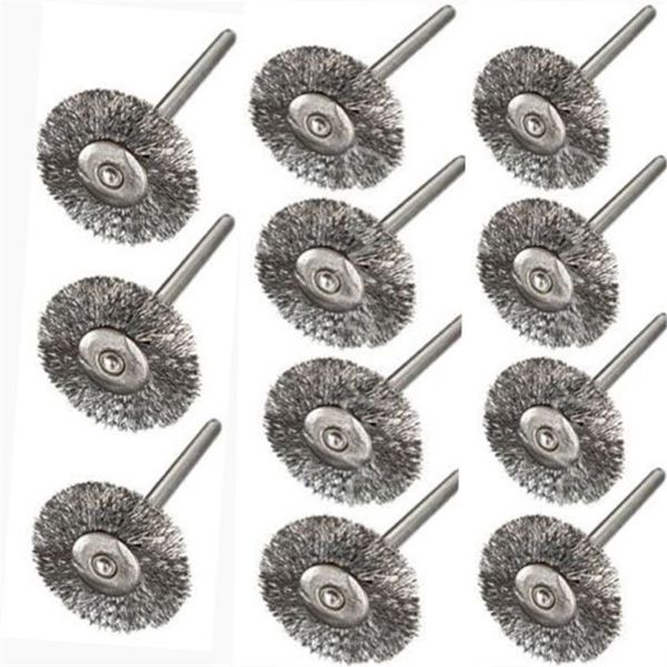 

10pcs steel wire wheel brushes cup rust dremel accessories rotary tool dremel electric tool for the engraver abrasive materials