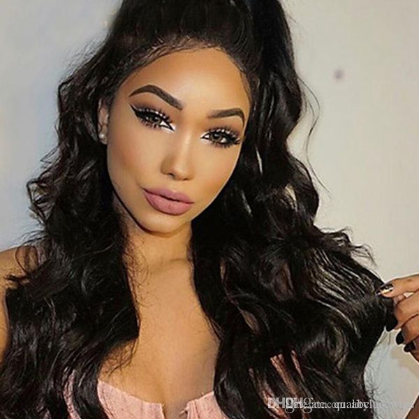New Sexy Long Body Wave Lace Front Human Hair Wigs With Baby Hair
