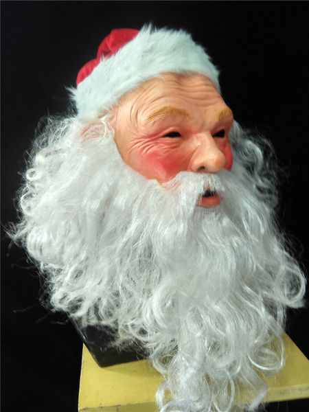 

christmas santa claus and deer latex mask full head costume