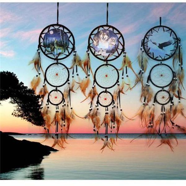 Handmade Dream Catcher Style Woven Wall Hanging Decoration White