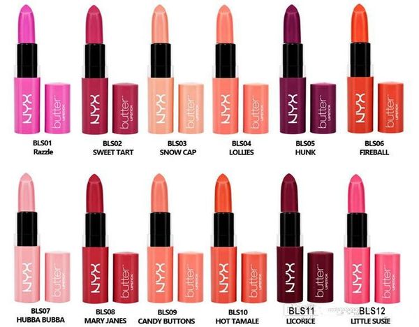Cosméticos Nyx Cosmetics Matte Butter Lipstick Brand Makeup Long Lasting Lipstick Tint Lip Gloss Rouge A Levre Kit Lipstick Colors Long Lasting