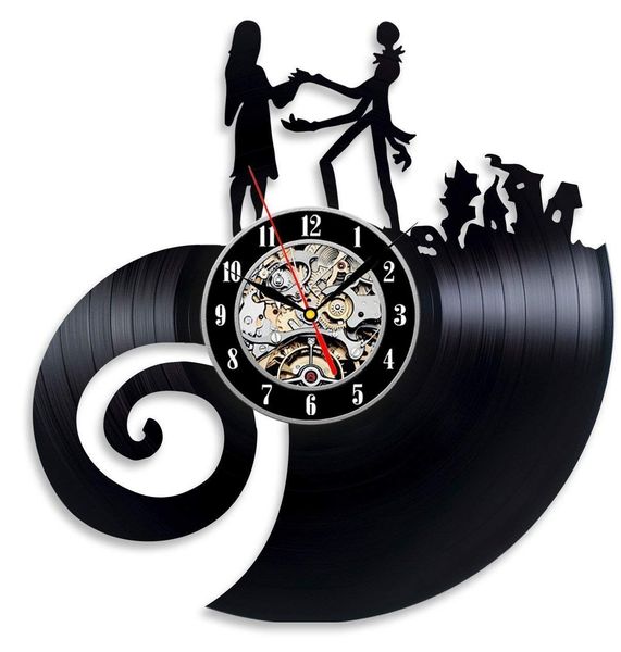 Diy Gift For Halloween Christmas Love Vinyl Record Wall Clock