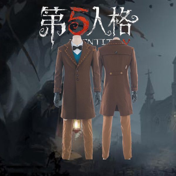 

anime 2018 new game identity v servais le roy magician uniform cosplay costume halloween carnival outfit ing, Black